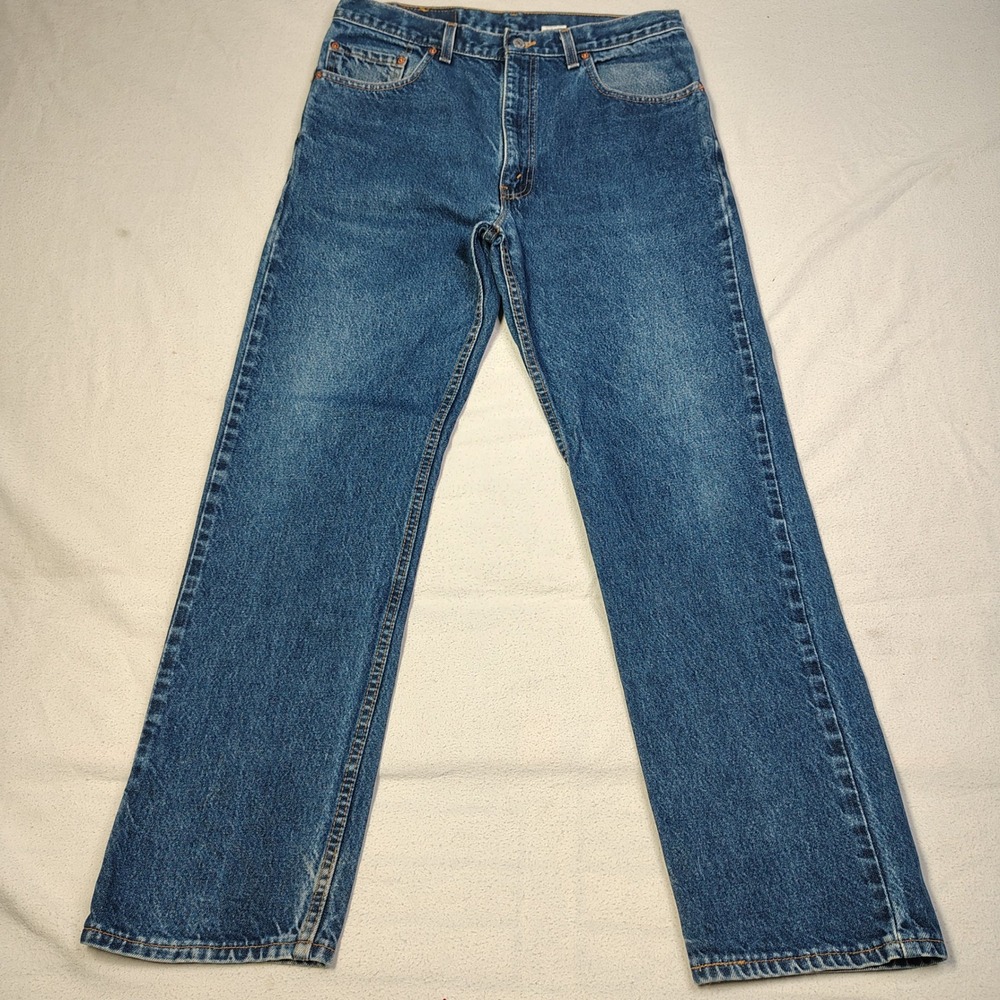 Vintage Levi's 505‎ Jeans 35x32 Blue Made in USA Straight Leg Red Tab